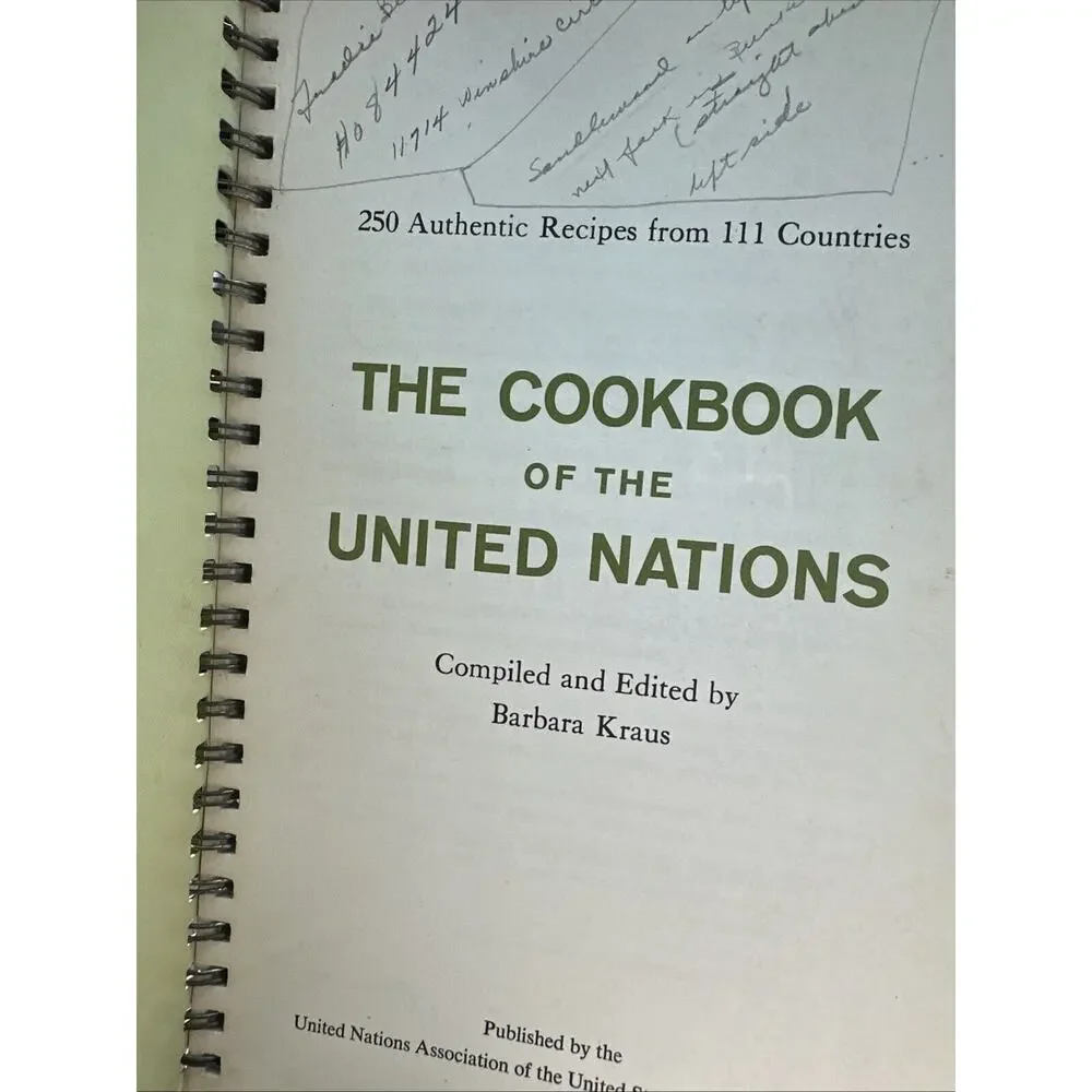 The Cookbook of the United Nations 250 Authentic Dishes Barbara Kraus‎ 1964